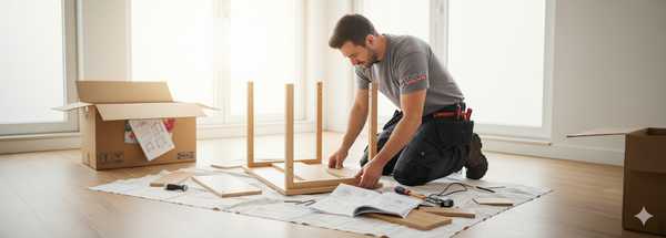 Cornel handyman building a table